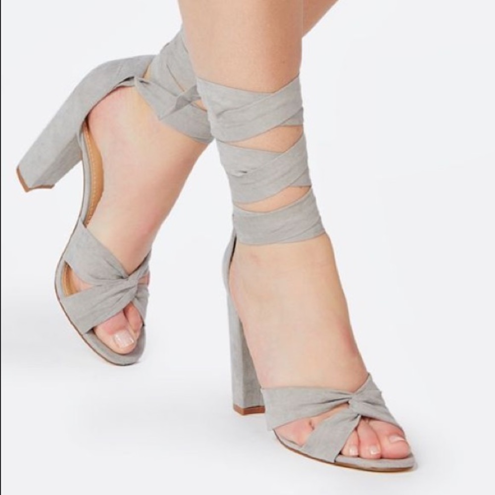 SOLD Grey suede Dress Sandals!